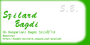 szilard bagdi business card